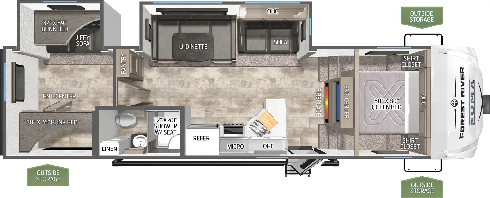 Puma 295BHSS - DSO Floorplan
